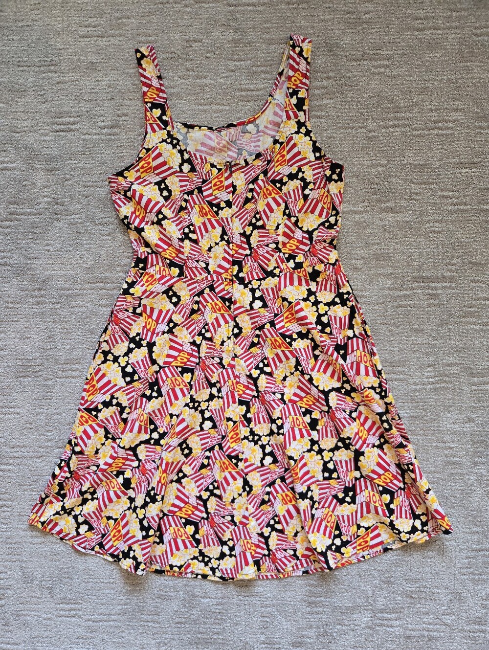 Retrolicous Popcorn Print Skater Dress Size XL - Picture 7 of 11